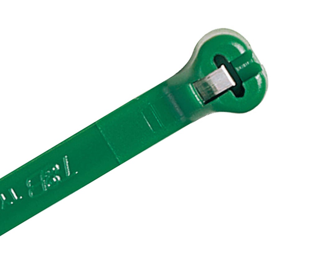 Ty-Rap PA 6.6 C/TIE 222N 186X4.7MM GREEN 1000PK TY25M-5