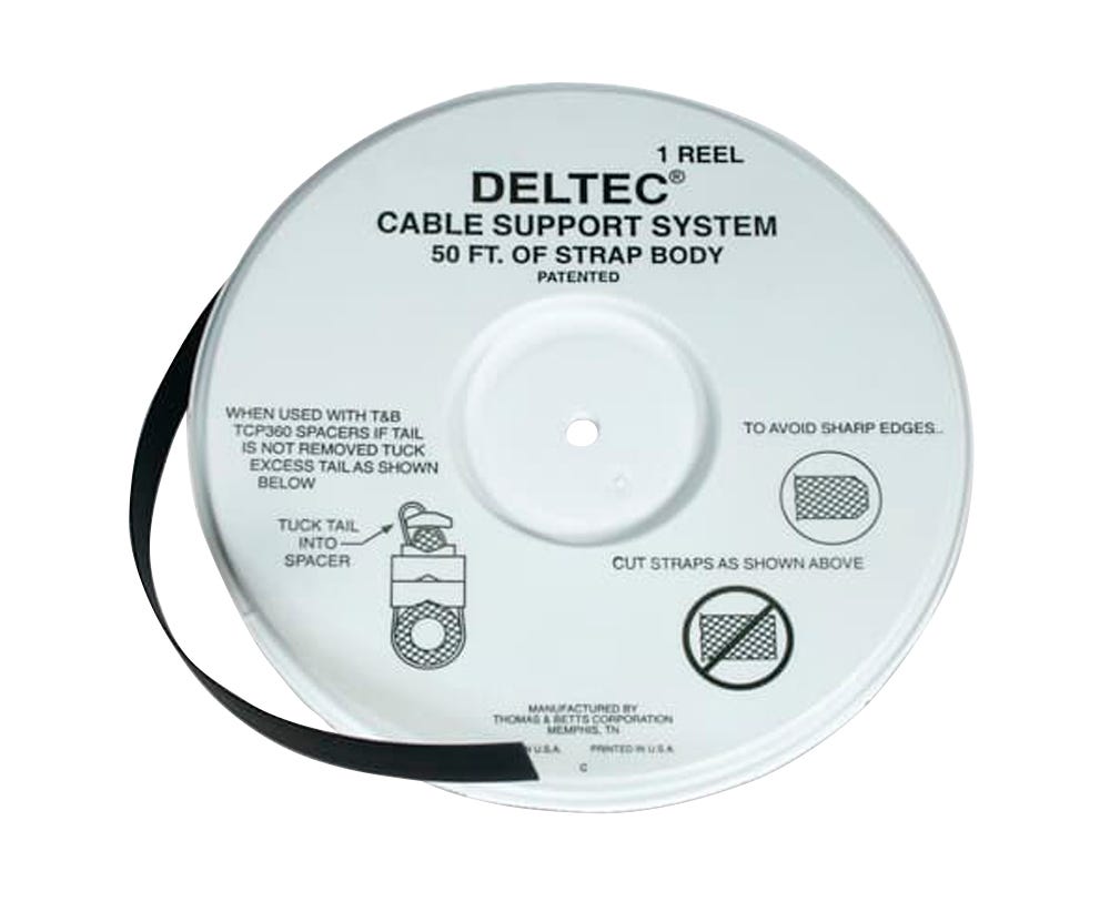 Deltec ACETAL STRAP ROLL 15.2M X 12.7MM UV BLK TYD-50R
