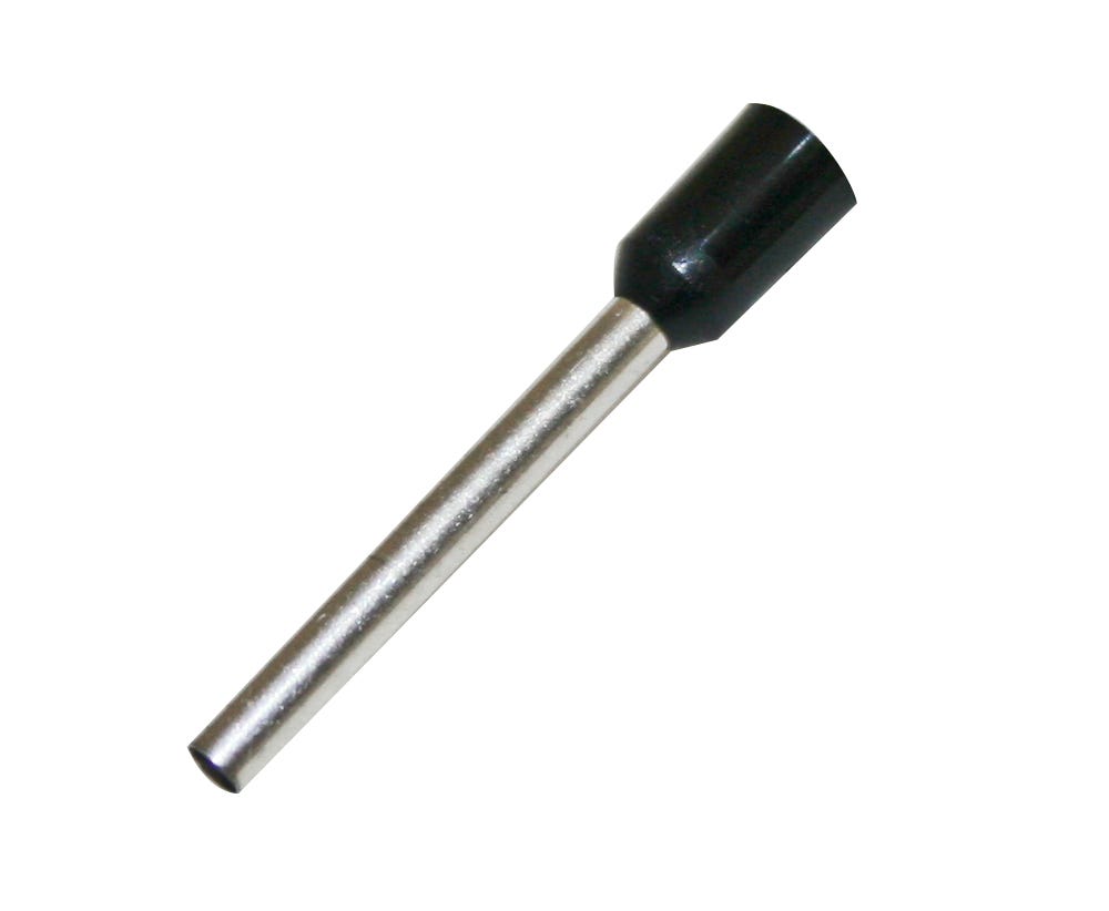 Cabac BOOT LACE PIN 1.5MM2-BLACK L18 HF BLP150-18 x 100
