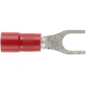Cabac FORKED SPADE 4MM RED FS1.25-4 x 100