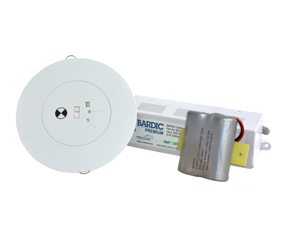 Bardic PREMIUM EMERG DOWNLIGHT TWIN REC LG2LP