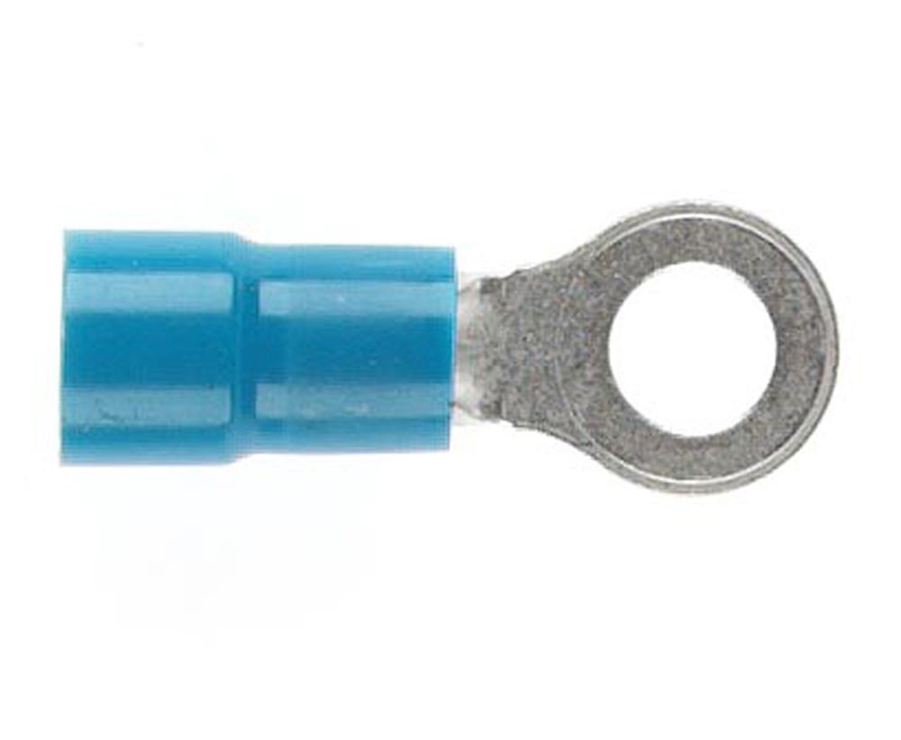 Cabac BLUE RING TERMINAL 4MM STUD DG RT2-4DG x 100
