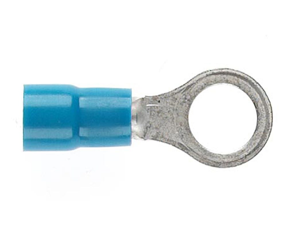 Cabac BLUE RING TERMINAL 6MM STUD RT2-6 x 50