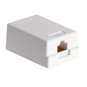 Cabac SURFACE MOUNT BOX 1 WAY CAT5E 8P8C WHITE 42S8AWHK