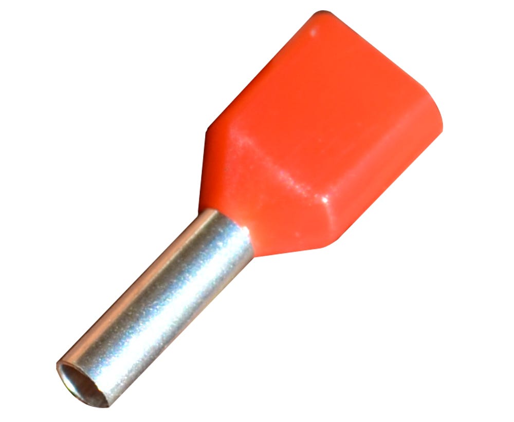 Cabac TWIN PRE-INS 2 X 1MM2 RED HF BLPT100 x 100