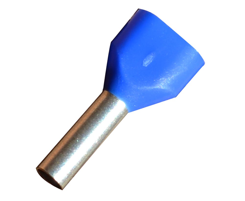 Cembre TWIN PRE-INS 2X2.5MM2 BLUE HF BLPT250 x 100