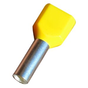 Cabac TWIN PRE-INS 2X6.0MM2 YELLOW HF BLPT600 x 25