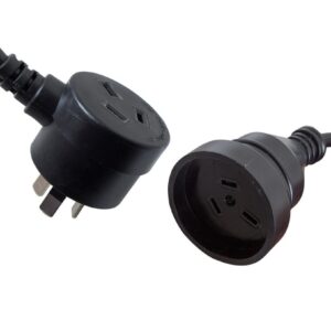 Cabac EXT LEAD HSE/OFF 240V 10A PIGGY BK 4M ELD4P