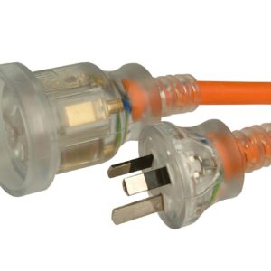 Cabac EXT LEAD HD 240V 10A CLEAR PLUG OR 20M ELID20