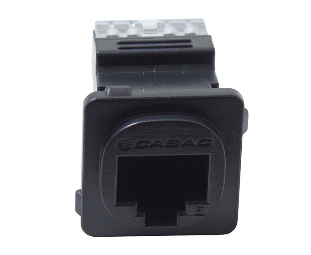 Cabac JACK CAT6 KATT 10PK BLACK J6BK/10 x 10