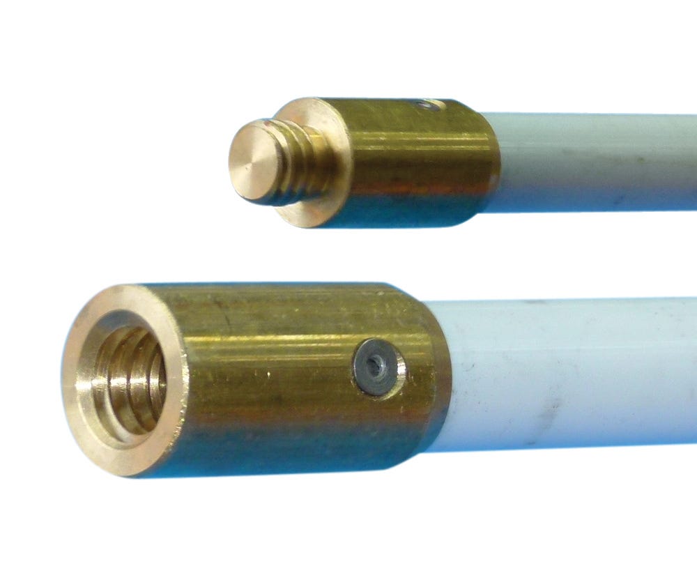 No Brand WHITE HAND ROD-3MTR X 22MM MSS-THR-223M