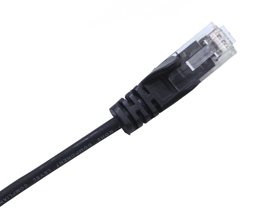 Cabac PATCH LEAD CAT6 28AWG BLACK 0.3M SLIM PLC6BK0.3SL
