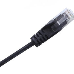 Cabac PATCH LEAD CAT6 28AWG BLACK 1.5M SLIM PLC6BK1.5SL