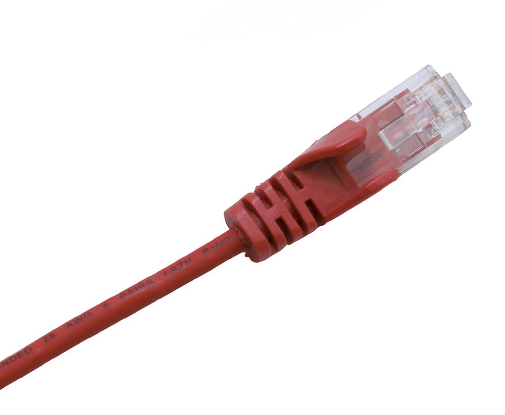 Cabac PATCH LEAD CAT6 28AWG RED 5M SLIM PLC6RD5SL