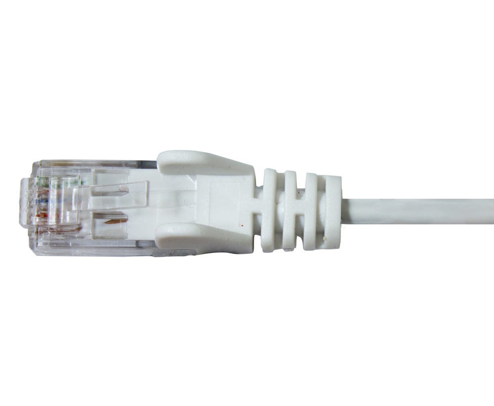 Cabac PATCH LEAD CAT6 28AWG WHITE 0.5M SLIM PLC6WH0.5SL