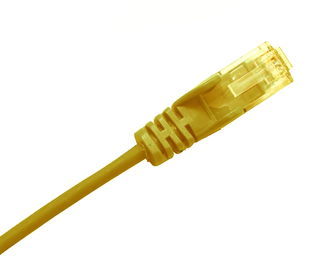 Cabac PATCH LEAD CAT6 28AWG YELLOW 3M SLIM PLC6YL3SL