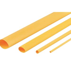 Cabac HEATSHRINK THIN WALL 25.4MM YELLOW 1.2M XLP25Y/4FT