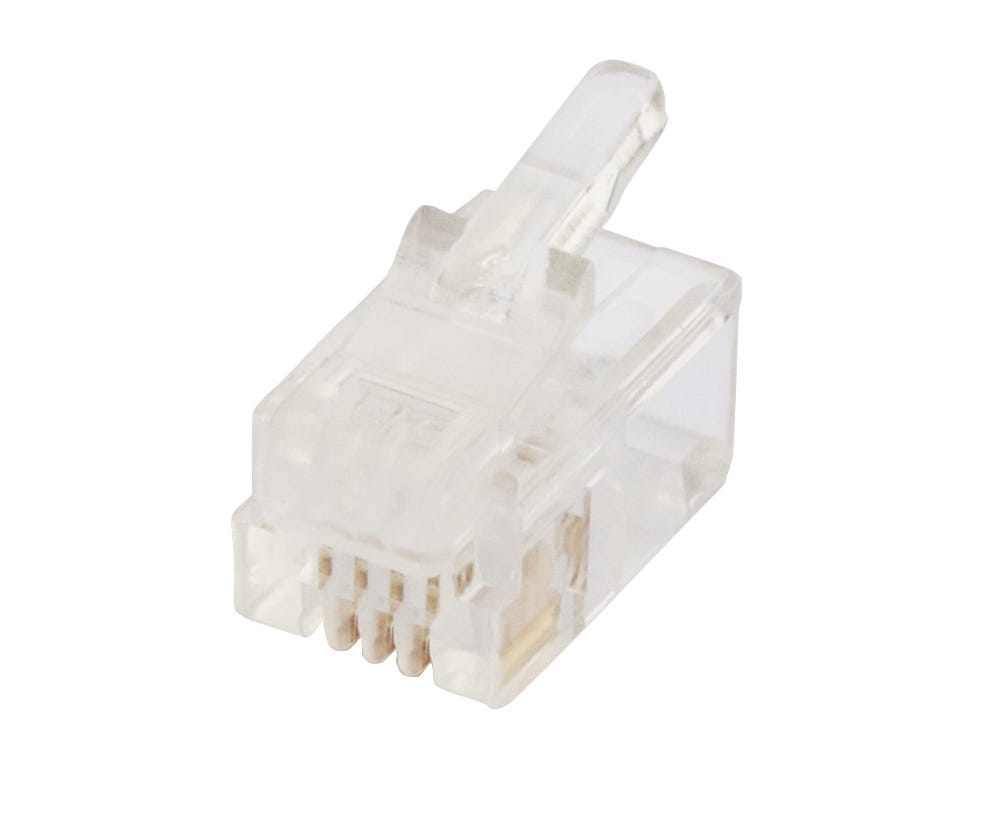 Cabac PLUG RJ12 6P4C ROUND SOLID UTP 100PK 0664RSL-C