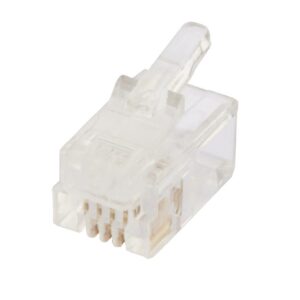 Cabac PLUG RJ12 6P4C ROUND STRANDED UTP 100PK 0664RST-C