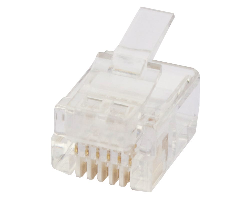 Cabac PLUG RJ12 6P6C FLAT STRANDED UTP 100PK 0666FST-C