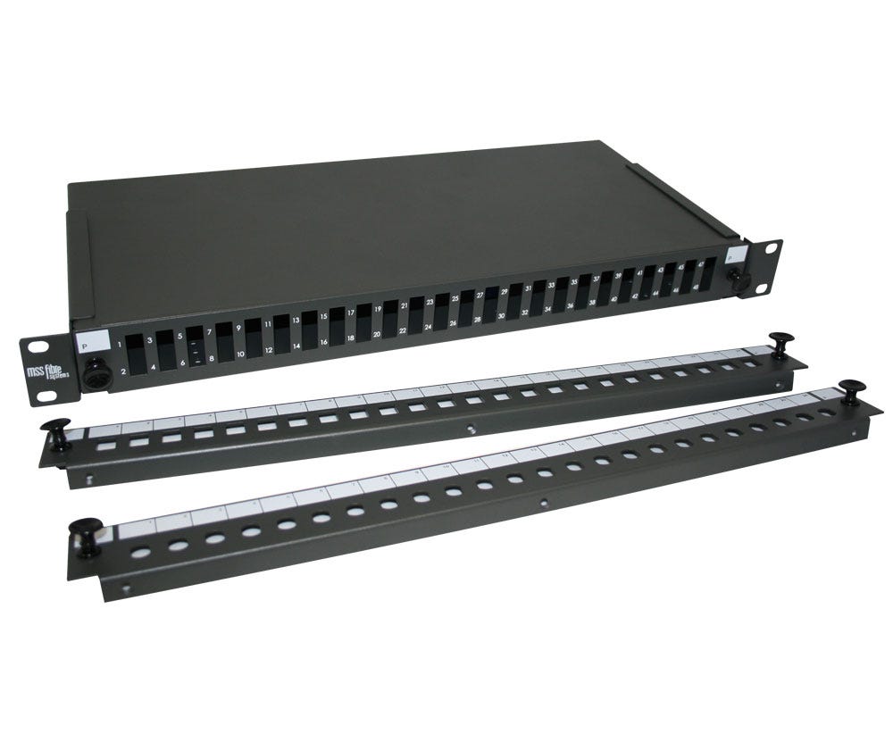 MSS Fibre 1RU SLIDING KIT INC. 3X PANEL LC/SC/ST 1RU-S-24KIT