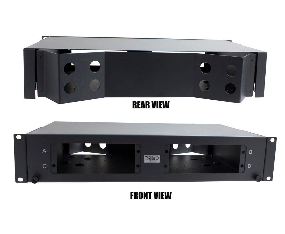 MSS Fibre 2RU SLIDING ENCL FOR 4 PANELS/48 FIBRE 2RU-S-48MOD