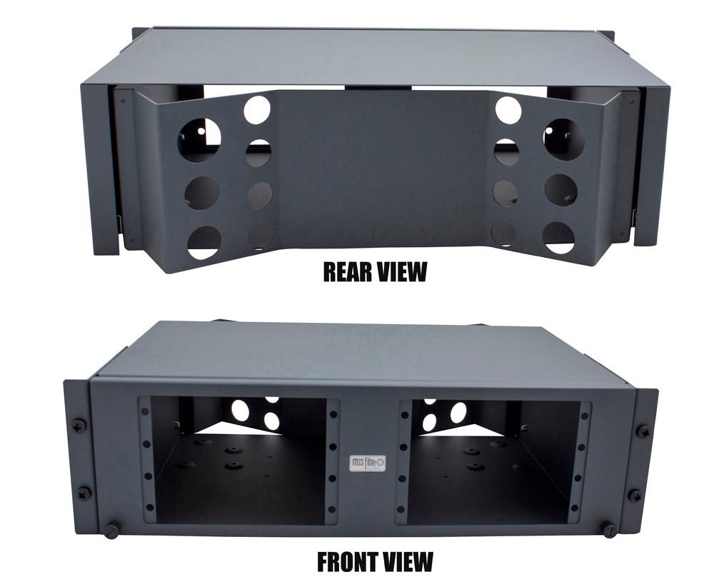 MSS Fibre 3RU SLIDING ENCL FOR 8 PANELS/96 FIBRE 3RU-S-96MOD