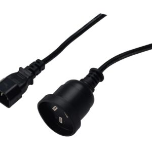 Cabac SOCKET POWER UPS IEC MALE TO 3PIN 150MM 40UPSIEC150MM