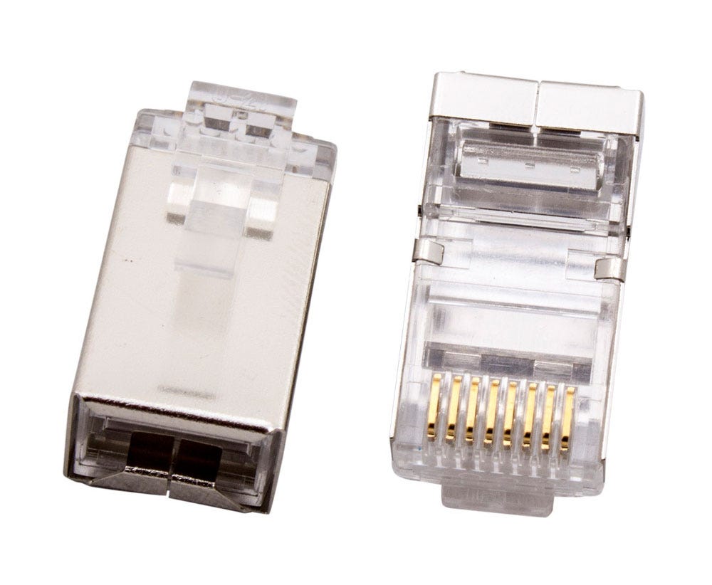 Cabac PLUG RJ45 8P8C CAT6 2 PIECE STP 50PK C68P8CS2P-L