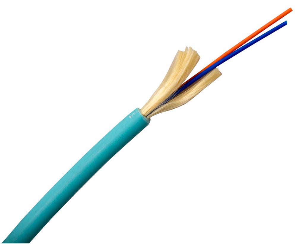 MSS Fibre 2F INDOOR OUTDOOR RISER CABLE OM3 AQUA CAB-IOR-02-MM3-AQ