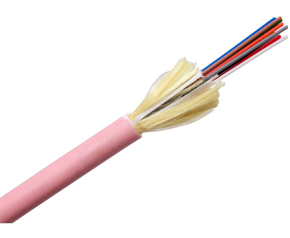 MSS Fibre 12F INDOOR/OUTDOOR RISE OM3 PINK RAL3015 CAB-IOR-12-MM3-PK