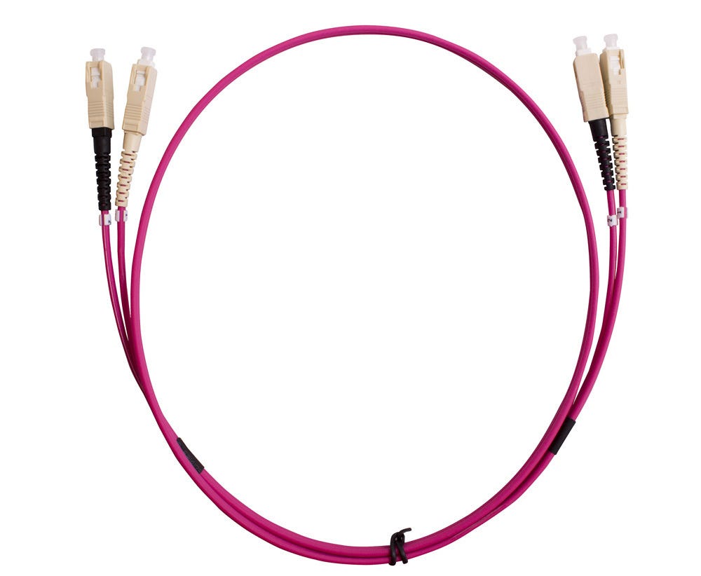 MSS Fibre SC-SC DUPLEX OM4 PATCHLEAD - 1 MTR DSCSC1M-MM4