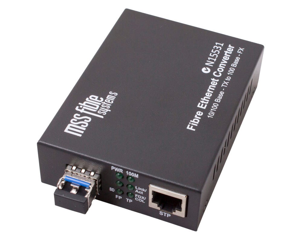 MSS Fibre 100B-TX TO 100B-FX MM 1300NM LC 2KM FC-110MLC