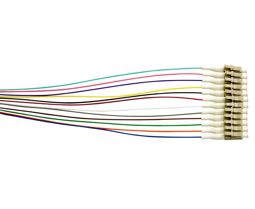 MSS Fibre LC OM4 50UM PIGTAILS - 900UM 2M C12PK PLC2M/900-MM4-C12
