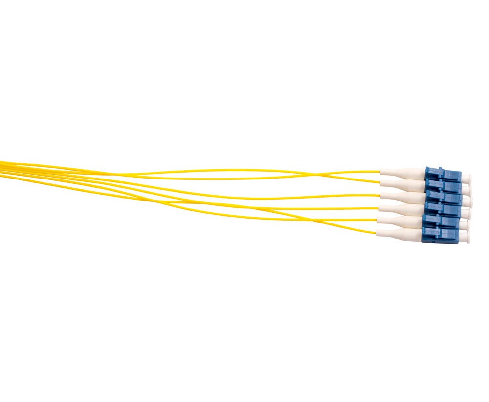MSS Fibre LC OS1/OS2 SM PIGTAILS - 900UM 2M 6PK PLC2M/900-SM6