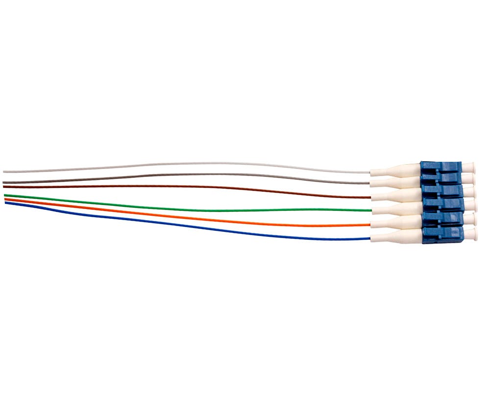 MSS Fibre LC OS1/OS2 SM PIGTAILS - 900UM 2M C6PK PLC2M/900-SMC6