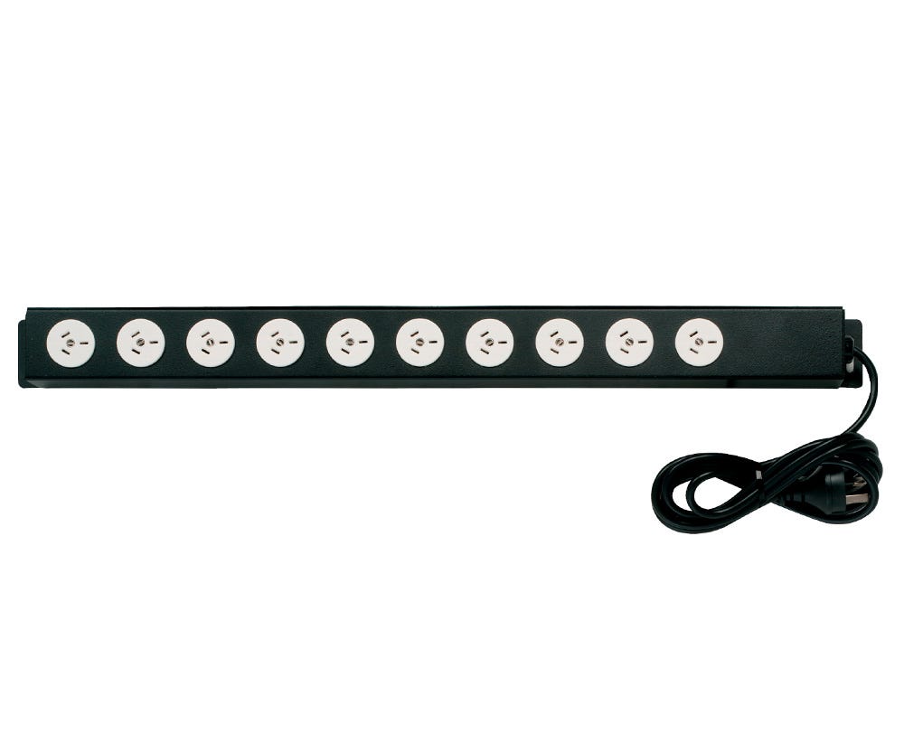 Cabac POWER RAIL VERTICAL 10 WAY 10AMP PR10V