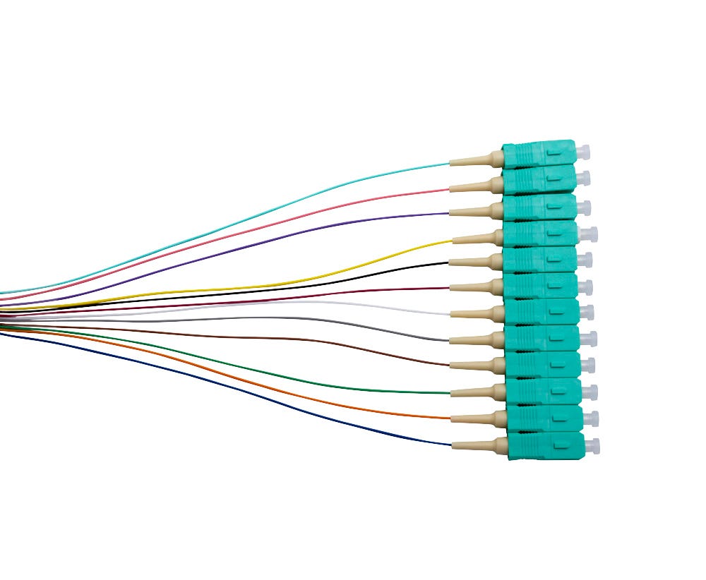 MSS Fibre SC OM3 50UM PIGTAILS - 900UM 2M C12PK PSC2M/900-MM3-C12