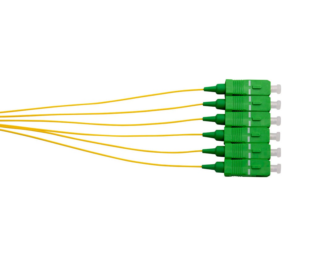 MSS Fibre SCA OS1/OS2 SM PIGTAILS - 900UM 2M 6PK PSCA2M/900-SM6