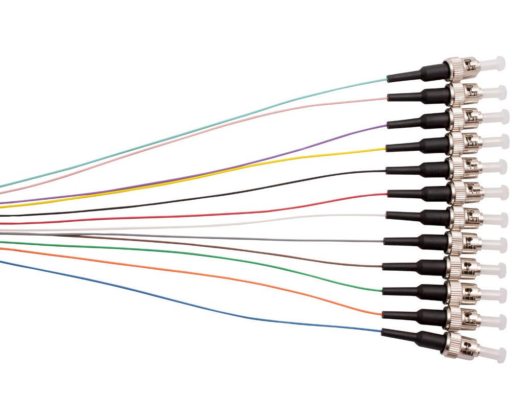 MSS Fibre ST OM3 50UM PIGTAILS - 900UM 2M C12PK PST2M/900-MM3-C12