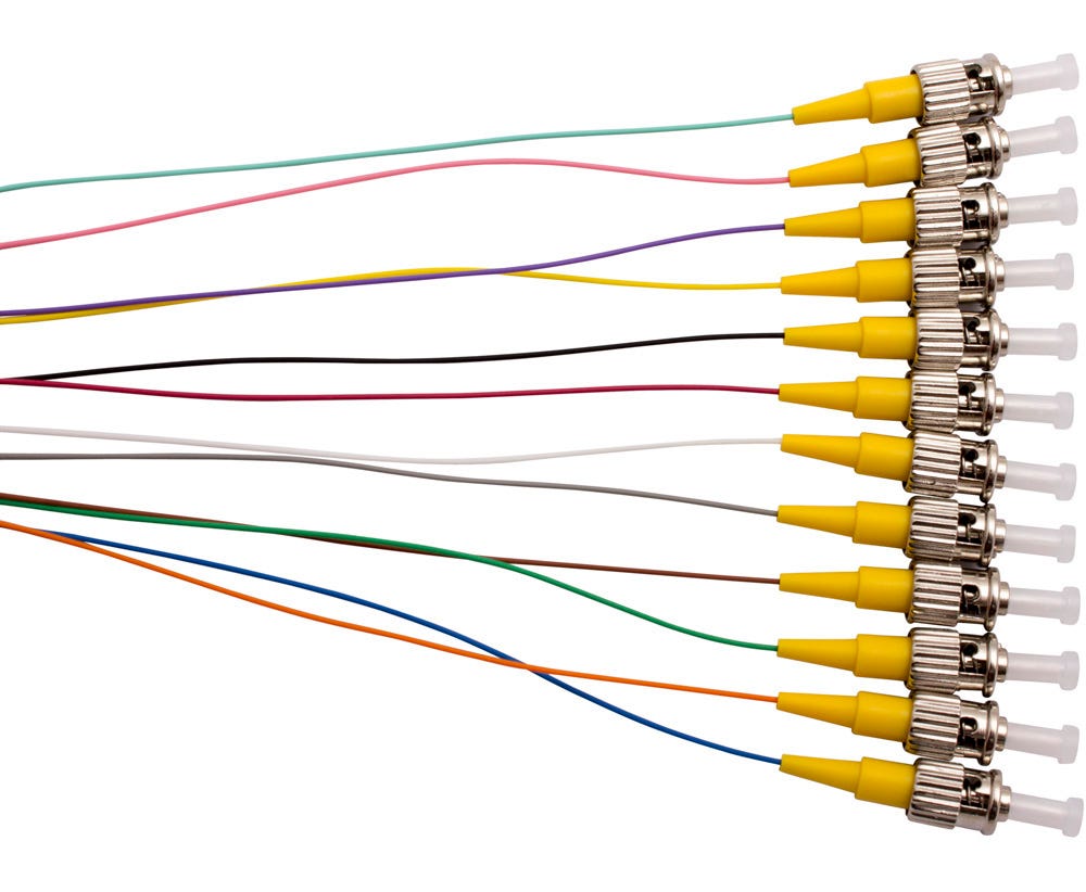 MSS Fibre ST OS1/OS2 SM PIGTAILS - 900UM 2M C12PK PST2M/900-SMC12