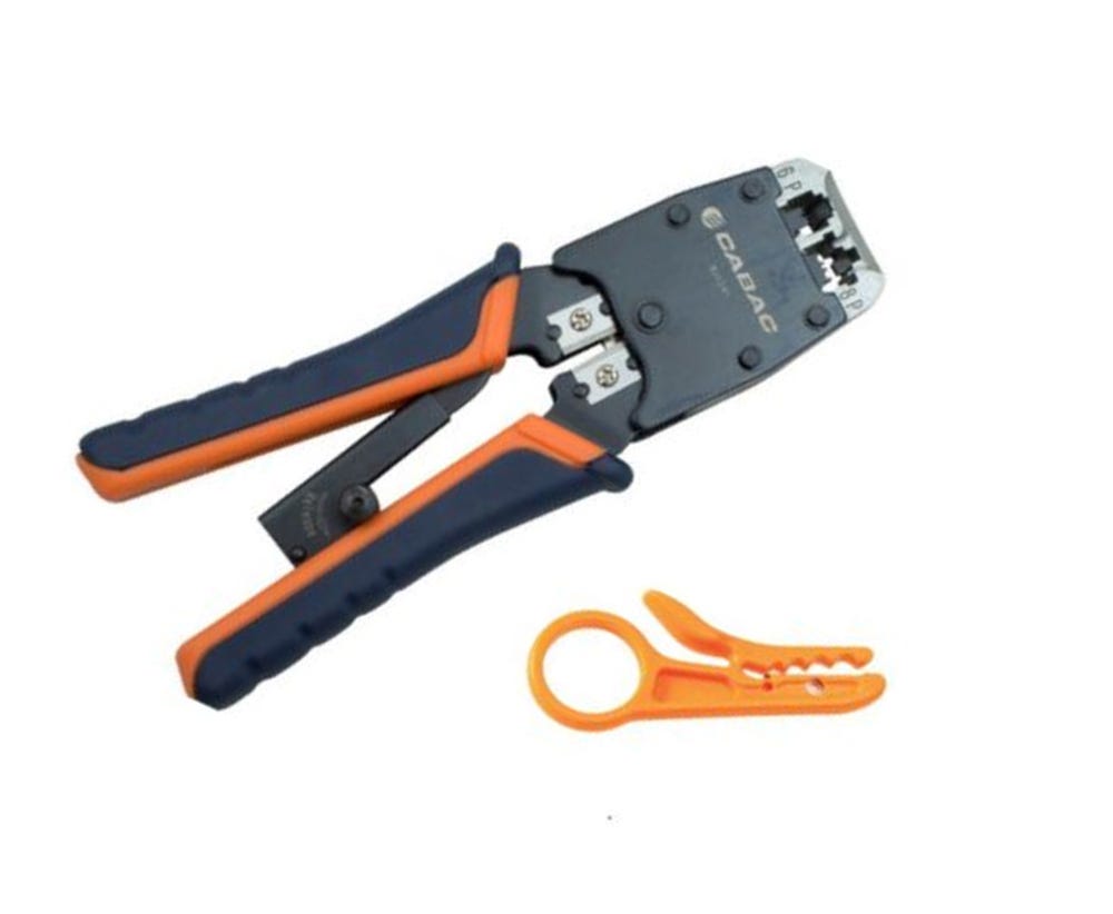 Cabac PREC.CRIMPER FOR RJ12/RJ45 C/W STRIPPER RJ1245