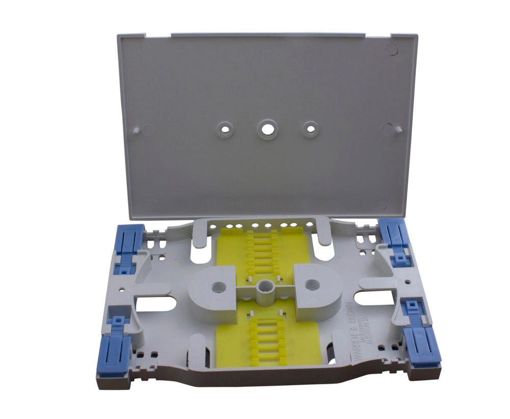 MSS Fibre W&B SPLICE CASSETTE WITH LID - 12 FIBRE SPLICE-12-150