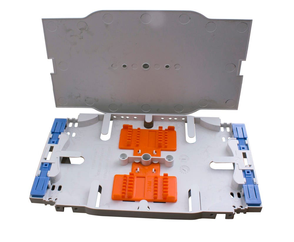 MSS Fibre W&B SPLICE CASSETTE WITH LID - 24 FIBRE SPLICE-24-200