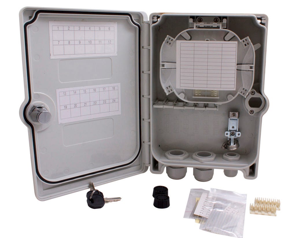 MSS Fibre WALL BOX FOR12-FIBRE SC DUPLEX IP RATED WB-12-SCD-IP