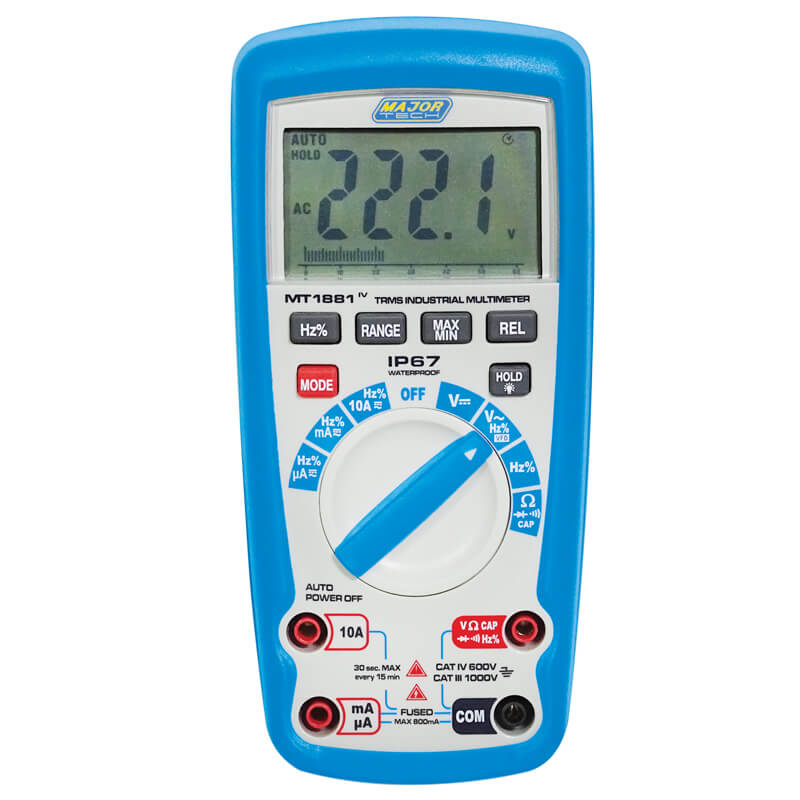 Major Tech Auto DMM, CATIV 600V, IP67 MT1881