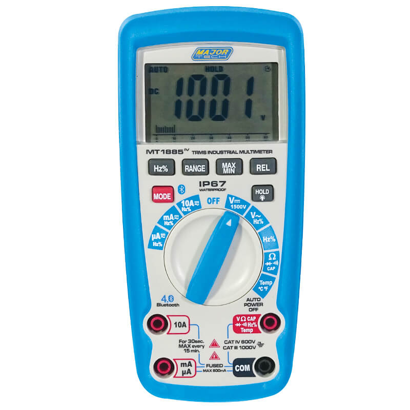 Major Tech TRMS Auto DMM, CATIV 600V, IP67 MT1885