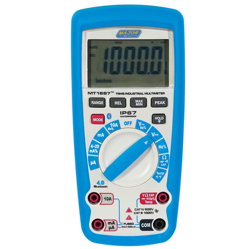 Major Tech TRMS Auto DMM, CATIV 600V, IP67 MT1887