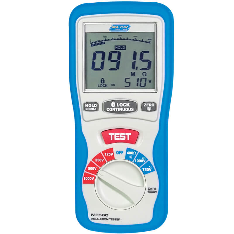 Major Tech 125/250/500/1000V Digital Tester, ACV, DCV ? MT560