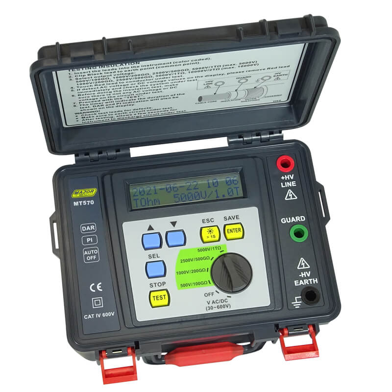 Major Tech 500/1kV/2.5kV/5kV Digital Insulation Tester MT570